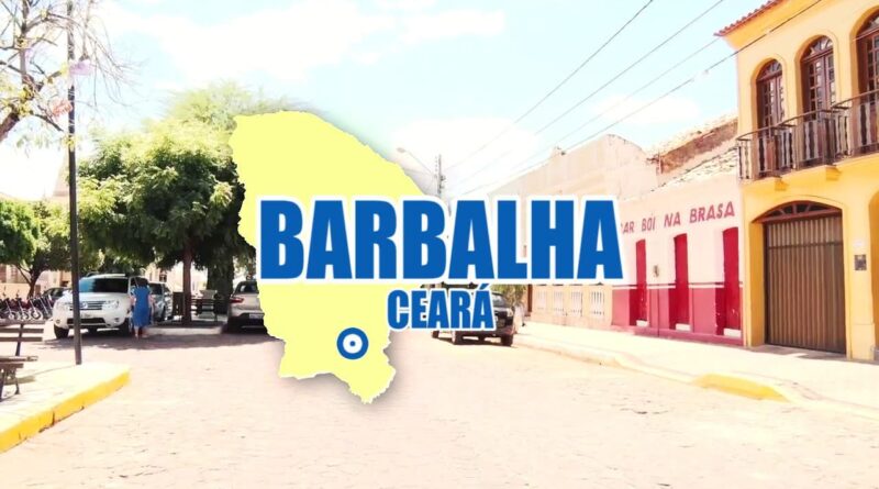 Bandeira e brasão do município de Barbalha, no Ceará, símbolos oficiais da cidade